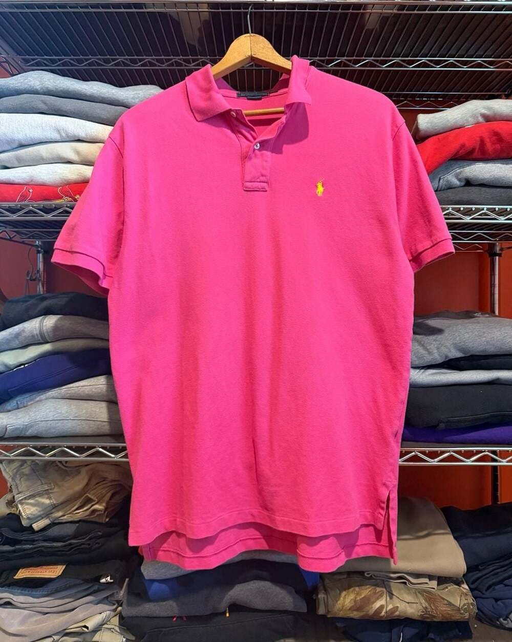 Polo Ralph Lauren Polo Size L Pink Short Sleeve Cotton Pique Shirt
